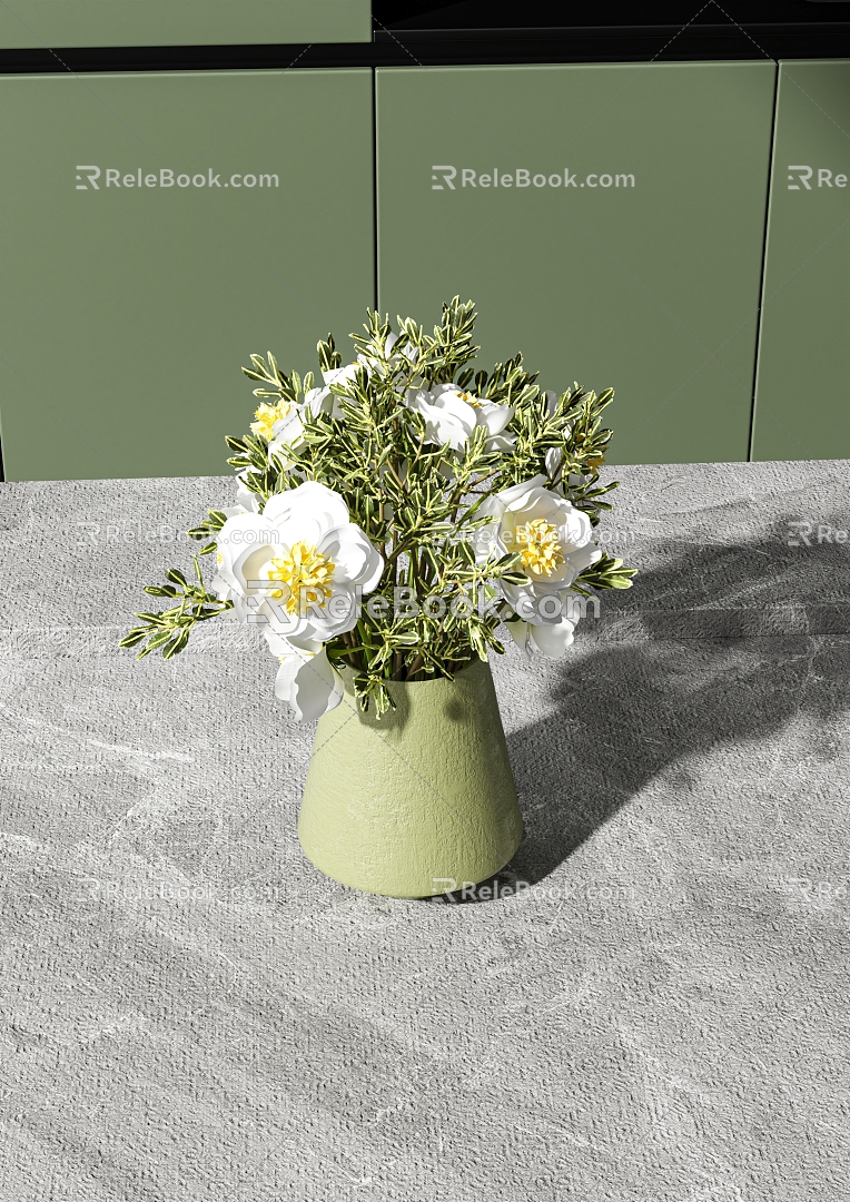 Bottle Flowers Flowers Flower Flower arrangement 3d model