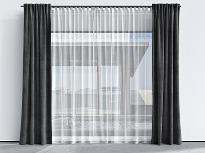 Modern Curtains 3d model