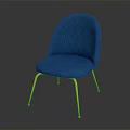 Elegant Blue Velvet Chair With Gold Metal Legs Modern Design