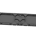 Gray Rectangular Mechanical Panel With Frame Structure And Edge Design Details