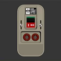 Beige Electrical Switch Panel With Red Control Knobs And Indicator Lights For Home Use