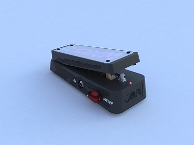 Modern wah pedal 3d model