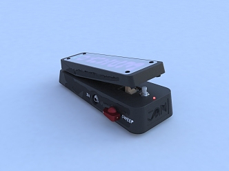 Modern wah pedal 3d model