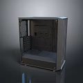 Modern Open Design Computer Case With Internal Structure And Ventilation Holes 3d model