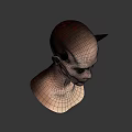 Mythical Fantasy Game And Movie Character With Horns Scaly Skin And Yellow Eyes