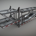 Car transport trailer trailer trailer car consignment frame 3d model