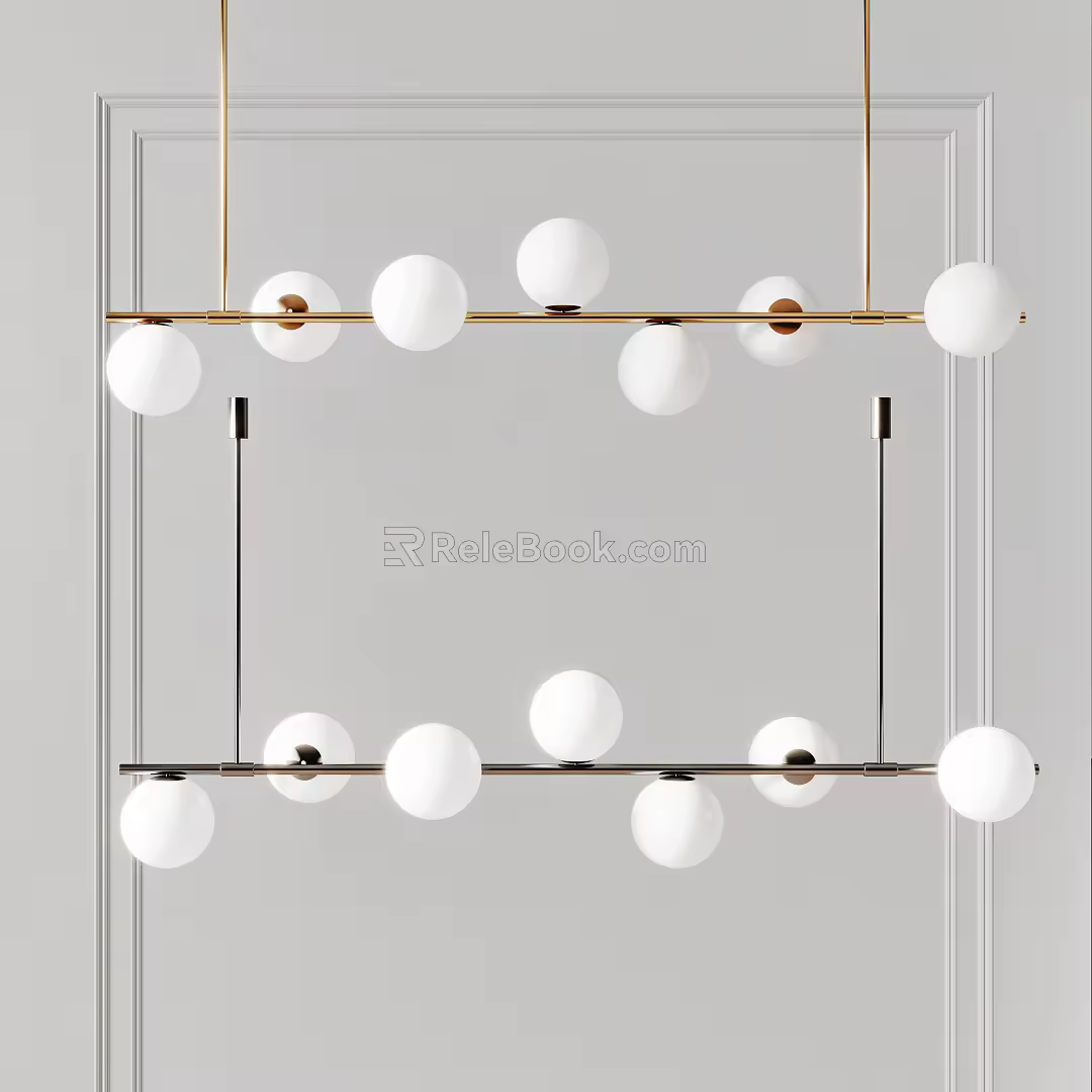 Modern chandelier 3d model