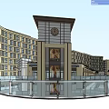 Modern Commercial Complex With Multi Story Buildings Green Roofs And Retail Spaces