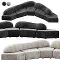 Modern Sectional Sofa With Modular Design And Various Gray Color Options 3d model