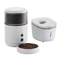 Modern Cat Accessories Set With Dome Bed Scratching Post And Food Dispenser
