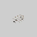 Stylish Brass Cabinet Handles Featuring Black Round Knobs And Modern Bar Designs