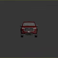 Red Double Cab Pickup Truck With Modern Exterior And Cargo Bed