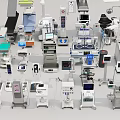 Essential Modern Medical Equipment With Surgical Tools Diagnostic And Monitoring Devices