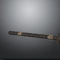 Traditional Medieval Mace Weapon with Metal Cylindrical Segments and Wooden Shaft