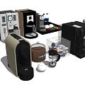 Home Coffee Kitchen Appliances Collection Featuring Machines Grinders And Accessories 3d model