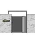 Modern Entrance Gate With Marble Walls Trees On Both Sides And Smart Mansion Sign