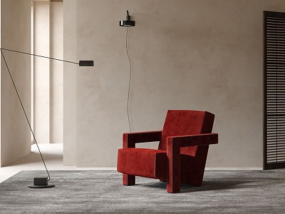 Cassina lounge chair armchair with armrests model