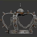 Home Decor Metal Crown Decoration With Chain Bolt And Cross Design