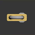 Sturdy Combination Lock Hardware Tool with Golden Body and Silver Shackle Number Dials