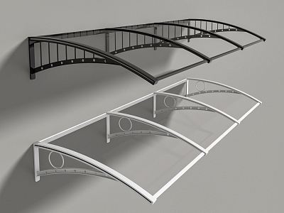 Aluminum alloy glass canopy model