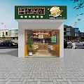Modern Restaurant Interior With Yellow White Chairs Pendant Lights Plants And Menu Board