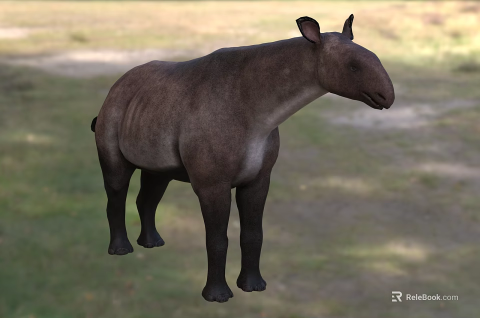 Wild Reptile Animal In Natural Grassland Habitat With Brown Skin And Strong Legs 3d model 
