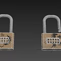 Hardware Tools Durable Metal Combination Padlocks With Numeric Dials And Decorative Patterns 3d model