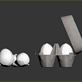 Egg CG Egg Cartoon Egg Anime Egg with Egg Shell Chick Quail Egg Duck Egg Goose Egg 3d model