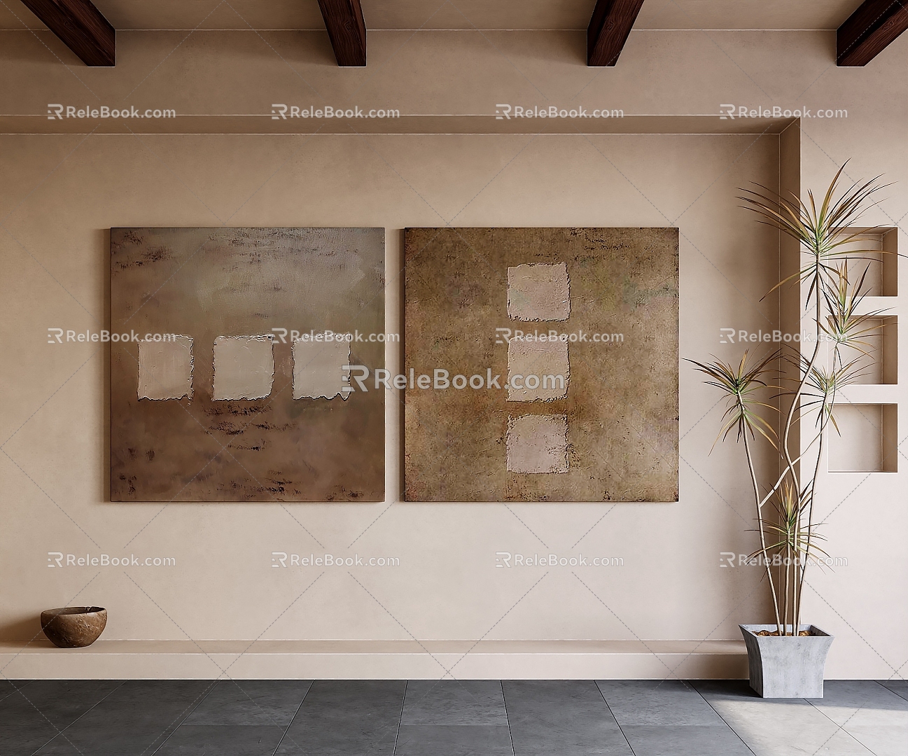 Quiet Decorative Paintings 3d model