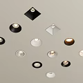 Modern Recessed Spotlights and Downlights in Various Designs and Colors