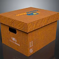 Household Storage Box With Brown Textured Surface And Brand Logo Design