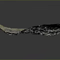 Detailed Terrain Model Showcasing Mountain Ranges Blue Lake And Green Vegetation
