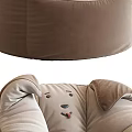 Bean Bag Chair Dog Shaped Brown And Beige Velvet Cozy For Living Room Relaxation