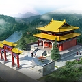 Chinese temple 3d model