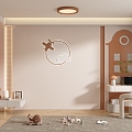 Children's room background wall 3d model