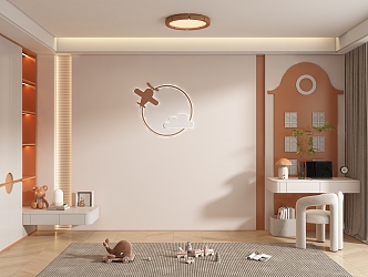 Children's room background wall 3d model