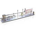 Industrial Process Equipment With Pipes Control Panel Tank And Support Stand