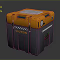 Practical Orange And Gray Utility Storage Case With Caution Label Handles And Gauge