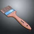 Daolio Brush With Wooden Handle Blue Metal Part And Brown Bristles Design