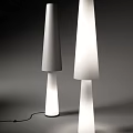 Modern Floor Lamps With Conical Shades And Minimalist Design In White And Gray