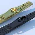 Button zipper hardware 3d model