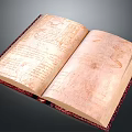 Sculpture Carving On Open Ancient Book Pages With Decorative Cover And Patterns