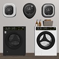 wall mounted washing machine drum washing machine mini washing machine 3d model