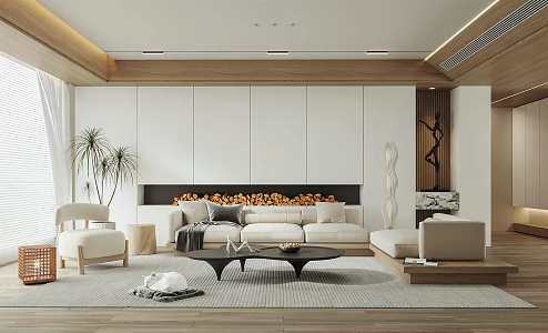 modern living room 3d model