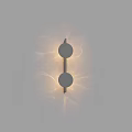 Modern Minimalist Wall Lamp Design With Two Circular Lights Illuminating Wall