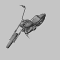 Maroon Chopper Motorcycle With Long Handlebars Black Seat And Chrome Details On Gray Background