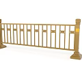 Gold And Black Roadside Safety Barriers For Urban Traffic Facilities