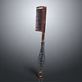 Handcrafted Wooden Comb With Decorative Spiral Handle And Classic Design