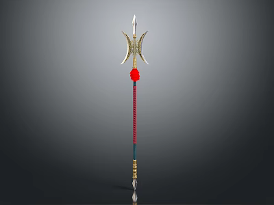 Chinese-style halberd tomahawk gun with long halberd 3d model Chinese-style halberd tomahawk gun with long halberd 3d model