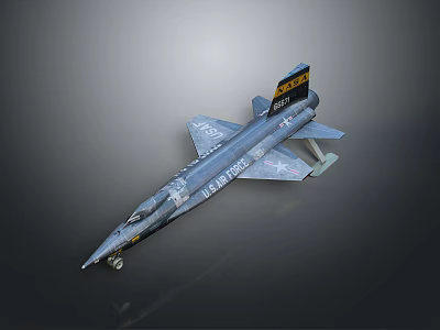 Gray Military Fighter Jet Airplane Model With Wing Tail Emblem 3d model
